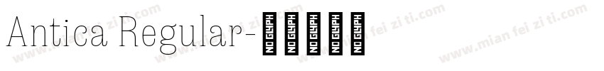 Antica Regular字体转换